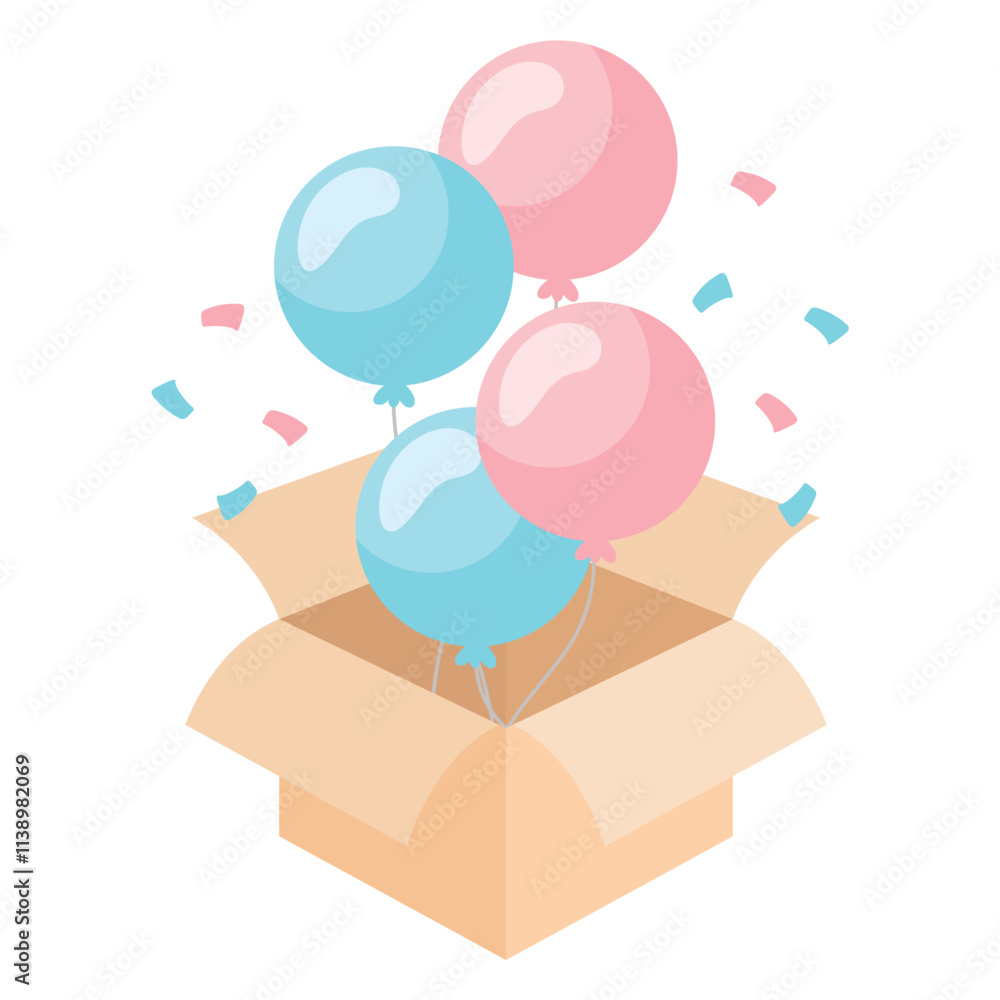 Obraz premium gender reveal surprise box