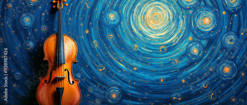 Digital art with a cello theme photo