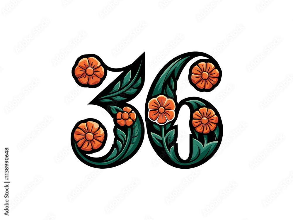 Floral Design Number Thirty Six Illustrated Floral Design Number Thirty Six Illustrated