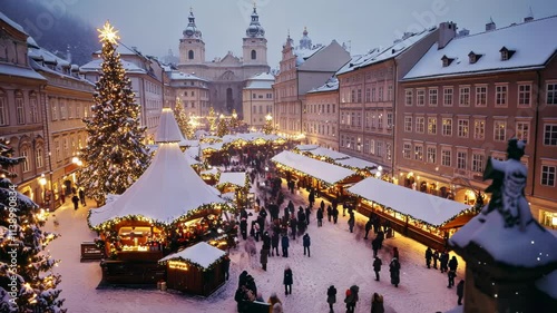 Enchanting Prague Christmas Market: A Snowy Winter Wonderland