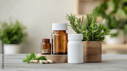 Indoor wellness herbal supplements for a natural home environment lifestyle