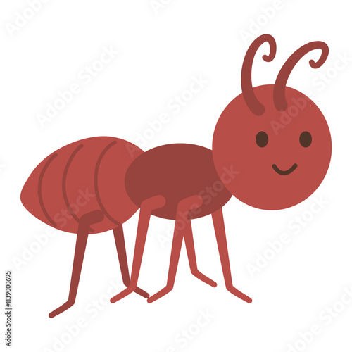 Ant Animal Cartoon Colored Clipart Illustration