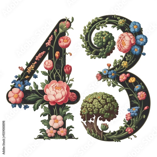 Floral Design Number Forty Three Illustrated photo