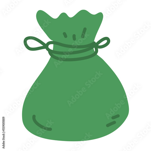 Wild West Doodle Money Bag. illustration