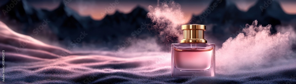 Experience the allure of a glamorous beauty, as the mist of fine perfume is sprayed under the soft glow of moonlight, a sensory journey through the beauty of the night Capturing the essence of a
