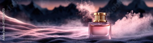 Obraz na płótnie Experience the allure of a glamorous beauty, as the mist of fine perfume is sprayed under the soft glow of moonlight, a sensory journey through the beauty of the night Capturing the essence of a w salonie