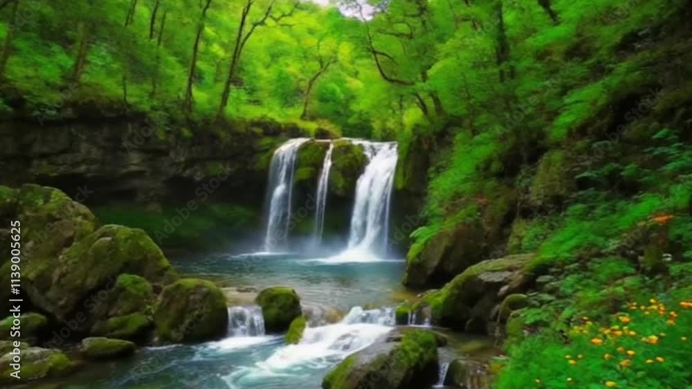 Fairy Tale Waterfall Mystical River Hidden in Nature’s Wonderland Fairy Tale Waterfall Mystical River Hidden in Nature’s Wonderland