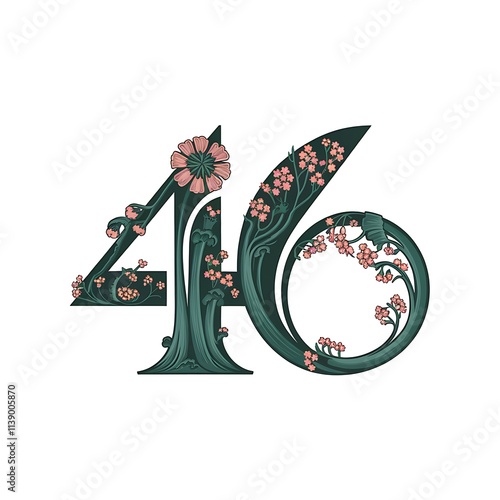 Floral Number Forty Six Design Art photo