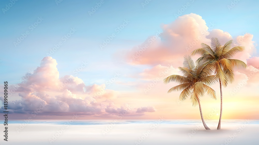 Tranquil sunset over tropical beach nature scene serene environment coastal view Tranquil sunset over tropical beach nature scene serene environment coastal view