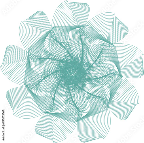 Gear watermark. Vector element for diploma, certificate, currency, voucher or money design. EPS 10