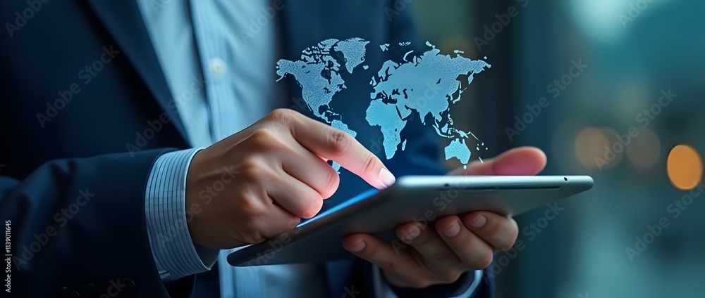 Internet network connection, digtal marketing and social media. Businessman using digital tablet and laptop with global network, global business background,digital technology, Internet network connection, digtal marketing and social media. Businessman using digital tablet and laptop with global network, global business background,digital technology,