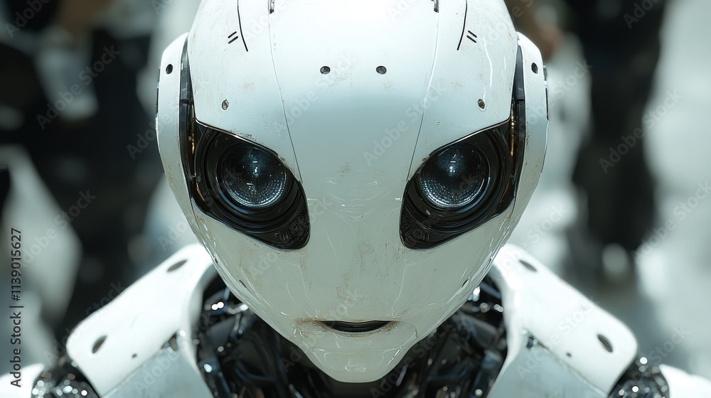 Fototapeta premium a robot with two eyes