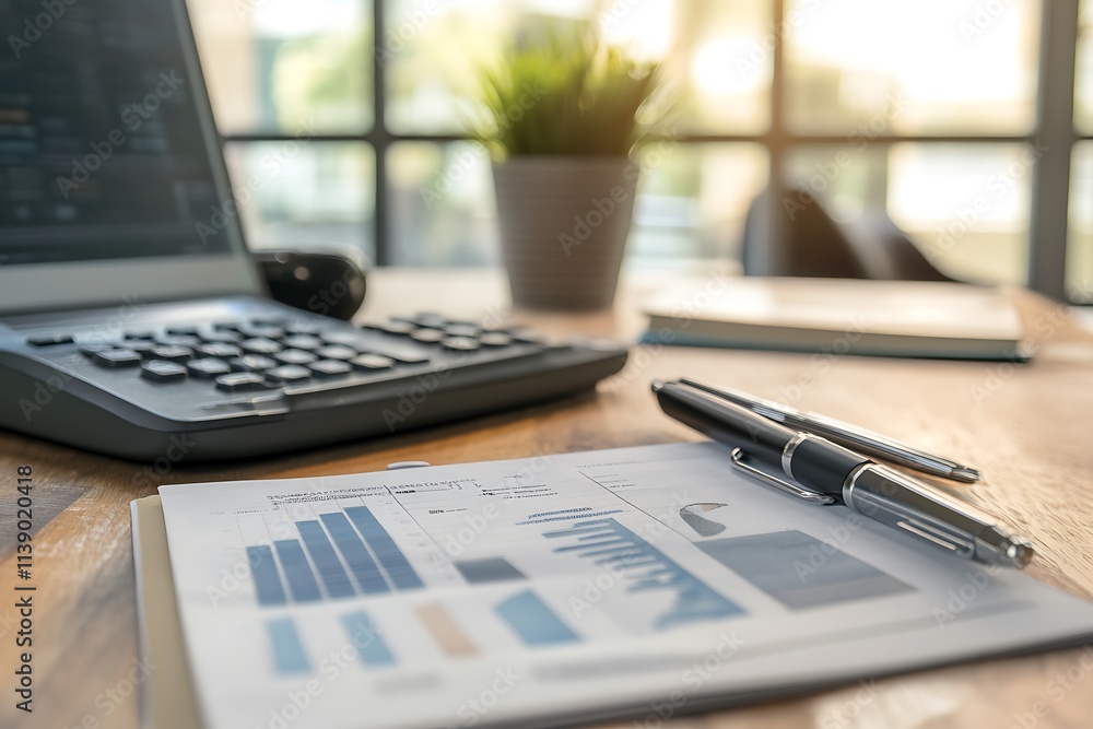 Business data analysis on wooden desk. Concept of financial report, investment, and strategy. Business data analysis on wooden desk. Concept of financial report, investment, and strategy.