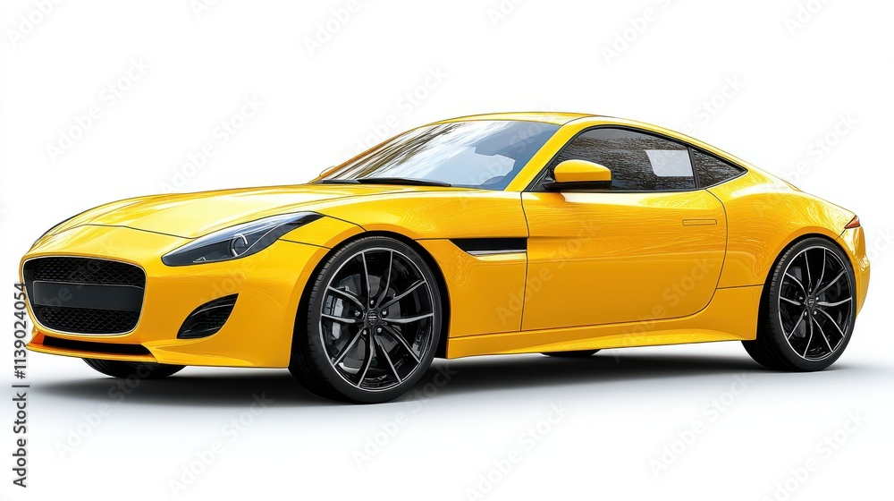 a yellow car with a white background a yellow car with a white background