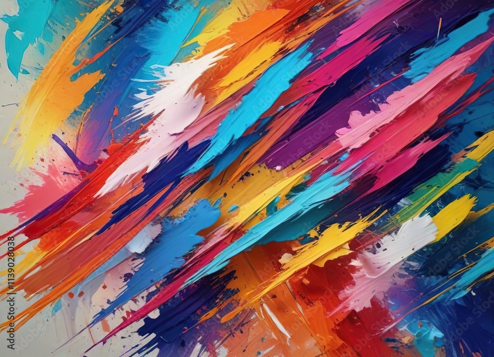 colorful palette knife strokes on canvas background , creative freedom, texture contrast colorful palette knife strokes on canvas background , creative freedom, texture contrast