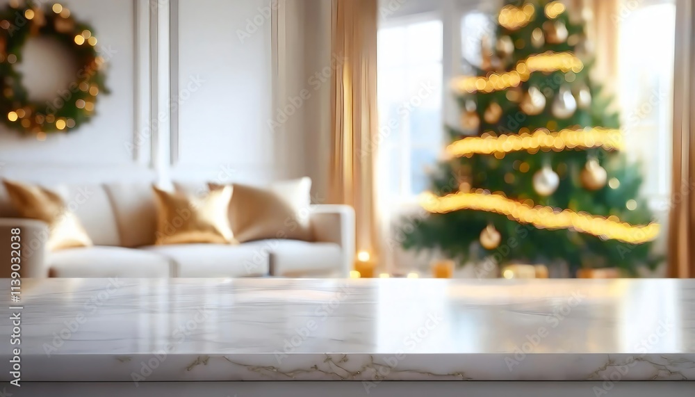 A cozy living room decorated for Christmas, featuring a beautifully adorned tree and a festive wreath on the wall. A cozy living room decorated for Christmas, featuring a beautifully adorned tree and a festive wreath on the wall.
