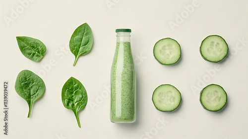 Refreshing Green Smoothie Recipe: Cucumber and Spinach Detox Drink photo