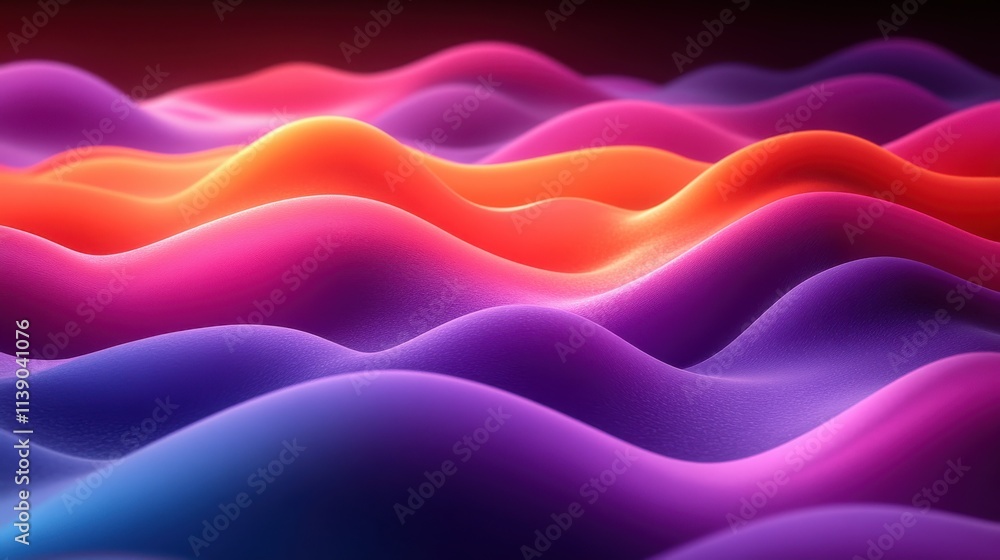 Obraz premium abstract 3d render colorful wavy line background desig