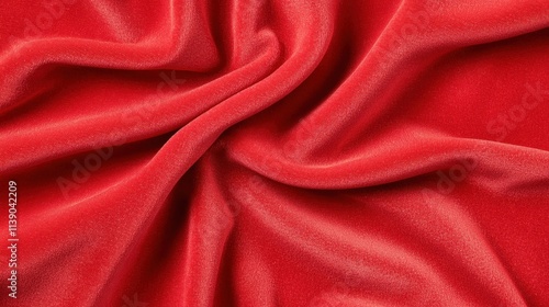 Smooth Red Satin Fabric Texture with Elegance and Luxurious Feel