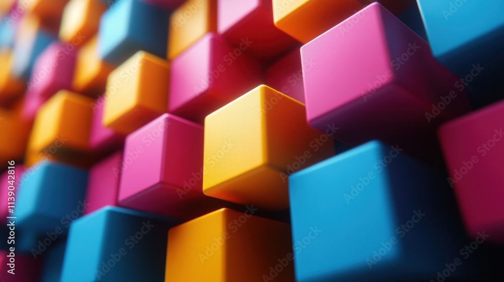 abstract 3d render geometric background with colorful cubes motion design seamless looped animatio abstract 3d render geometric background with colorful cubes motion design seamless looped animatio