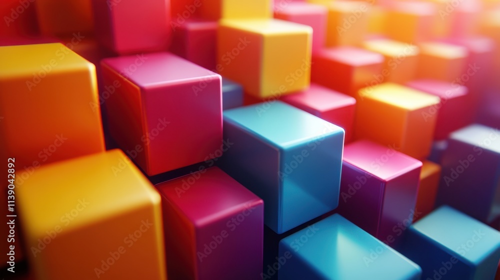 abstract 3d render geometric background with colorful cubes motion design seamless looped animatio abstract 3d render geometric background with colorful cubes motion design seamless looped animatio