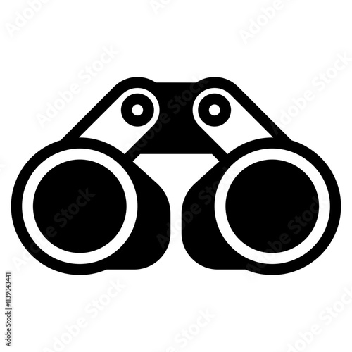 binoculars icon with glyph style