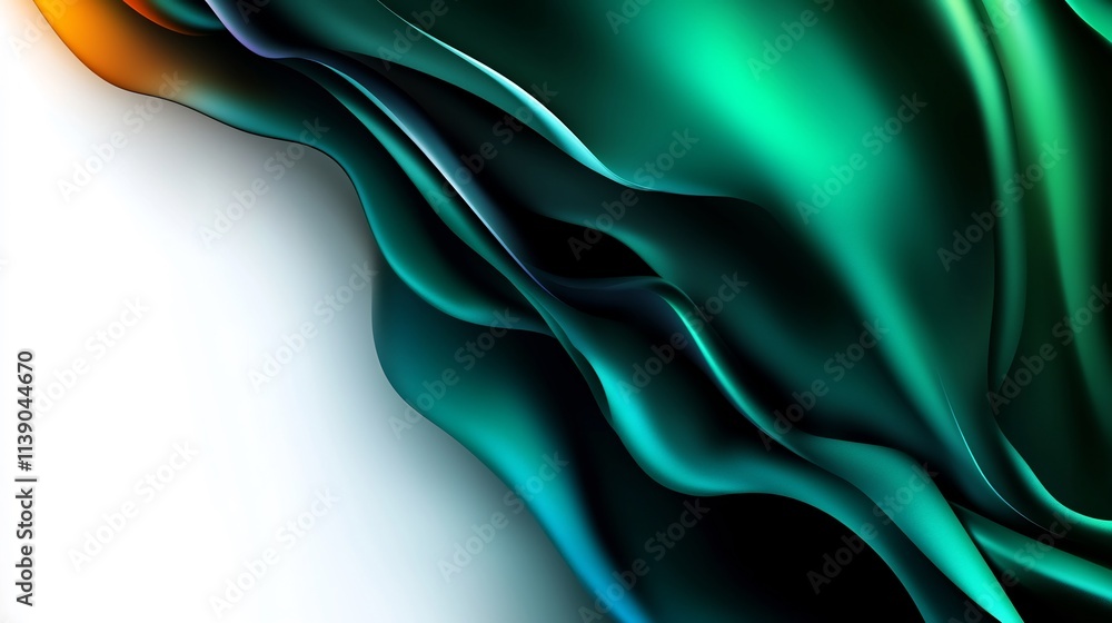 Abstract Teal and Green Swirling Waves: A Digital Art Piece Abstract Teal and Green Swirling Waves: A Digital Art Piece