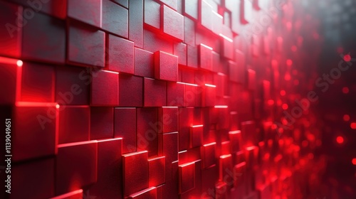 abstract 3d render red geometric background design animatio