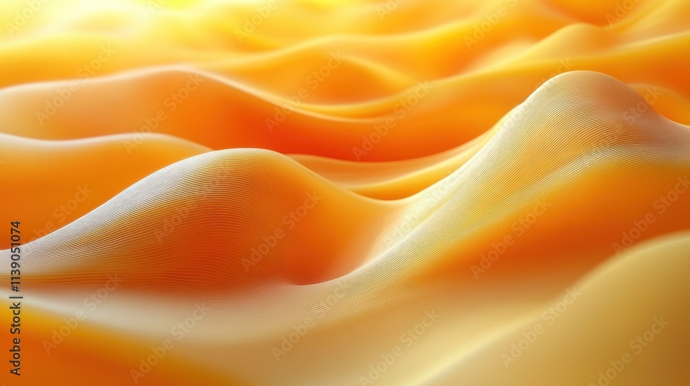 Obraz premium abstract 3d render yellow background design with curved line