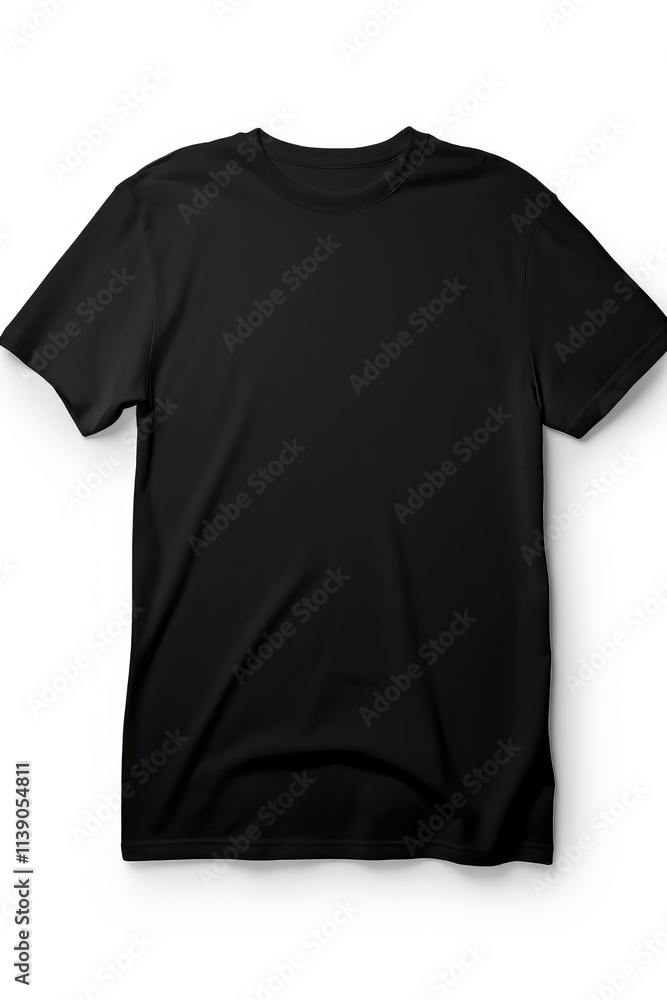 Classic Black T-Shirt Mockup for Design Presentation Classic Black T-Shirt Mockup for Design Presentation