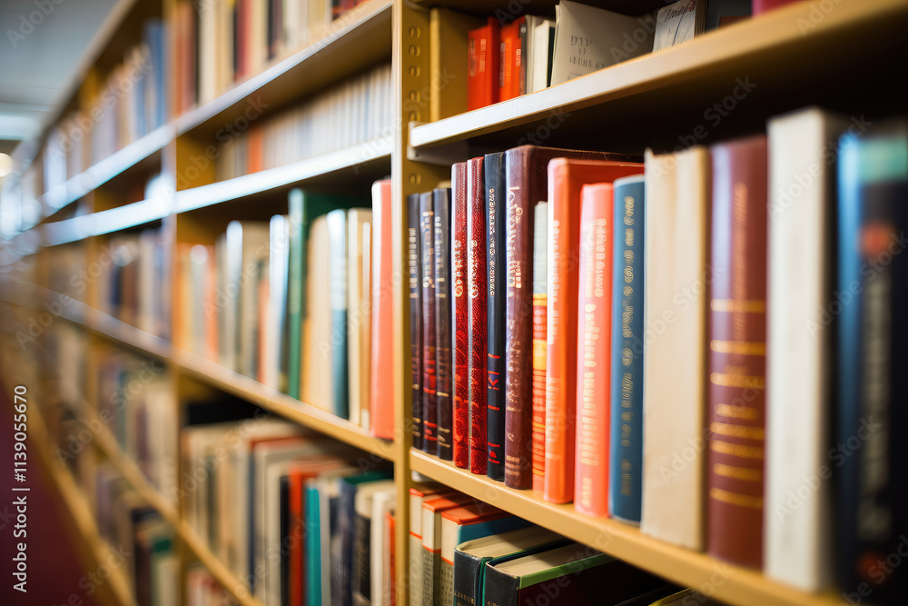 Expansive Library Bookshelves Overflowing with Knowledge Expansive Library Bookshelves Overflowing with Knowledge
