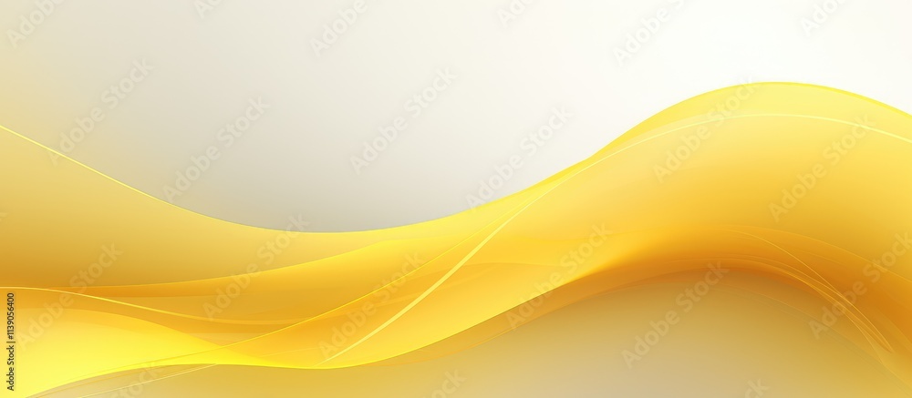 Fototapeta premium Elegant Golden Wave on White Backdrop Design