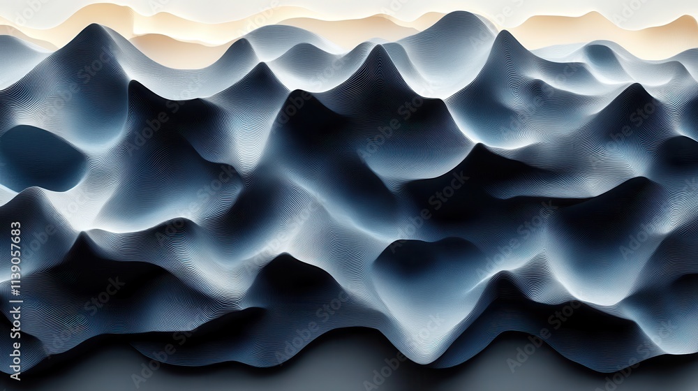 Fototapeta premium abstract 3d rendering of low poly surfa