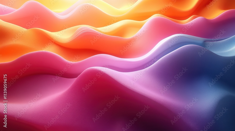 Fototapeta premium abstract animation 3d render of a colorful background seamless looped vide