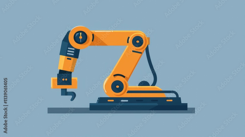 Industrial Robotic Arm Illustration Industrial Robotic Arm Illustration