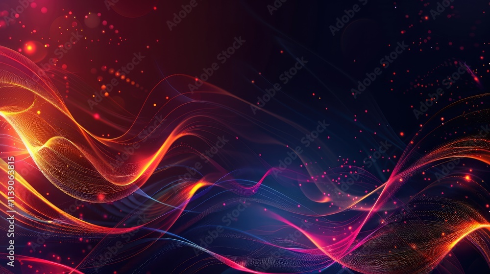 Fototapeta premium Abstract Colorful Wavy Light Streaks