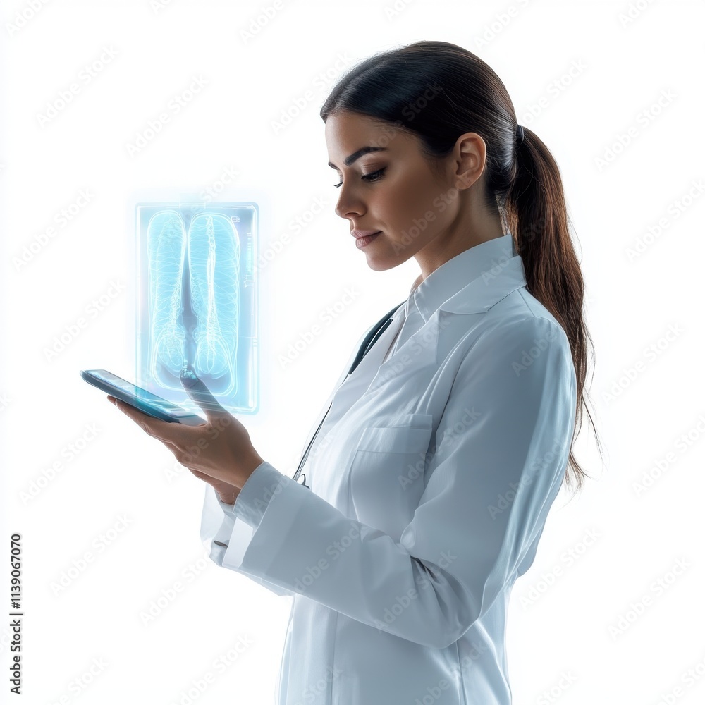 Doctor Using AI-Enhanced Diagnostic Machine Doctor Using AI-Enhanced Diagnostic Machine