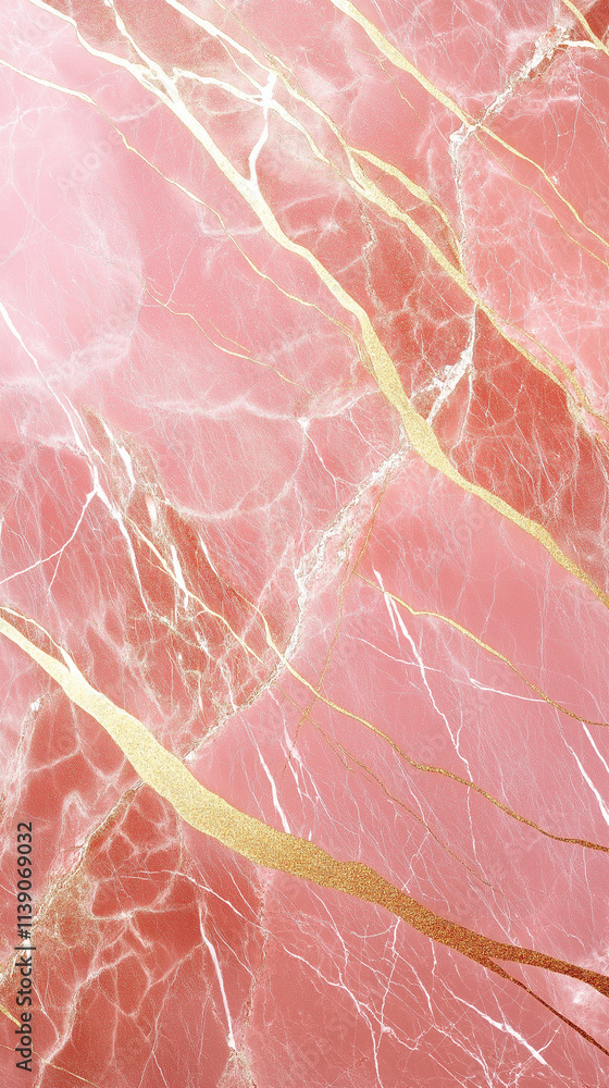 Background,marble slab with pink base, elegant gold and white veins, smooth and glossy surface Background,marble slab with pink base, elegant gold and white veins, smooth and glossy surface