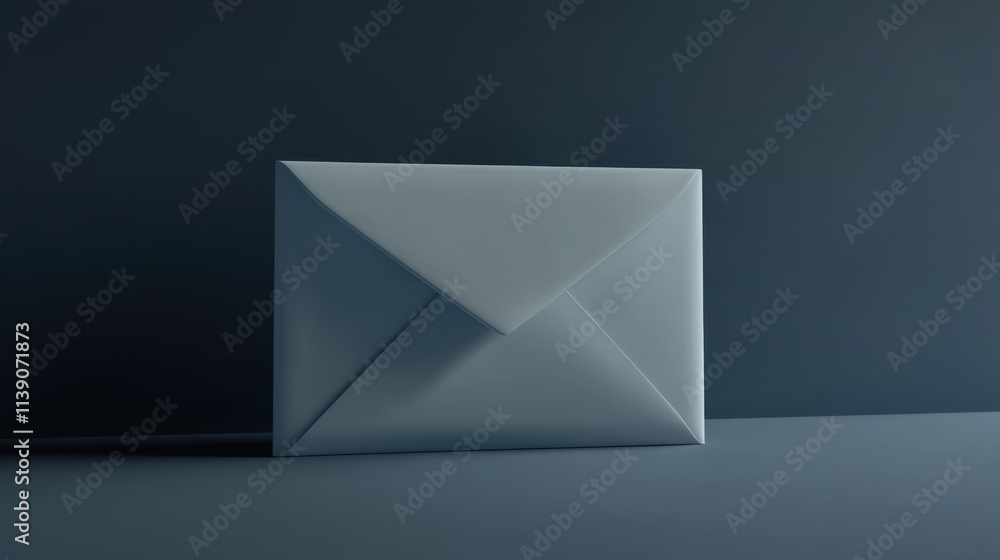 simple white envelope rests on dark surface, symbolizing communication and connection. Its clean lines and minimalistic design evoke sense of elegance and anticipation simple white envelope rests on dark surface, symbolizing communication and connection. Its clean lines and minimalistic design evoke sense of elegance and anticipation
