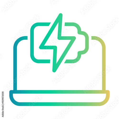 laptop battery Line Gradient Icon