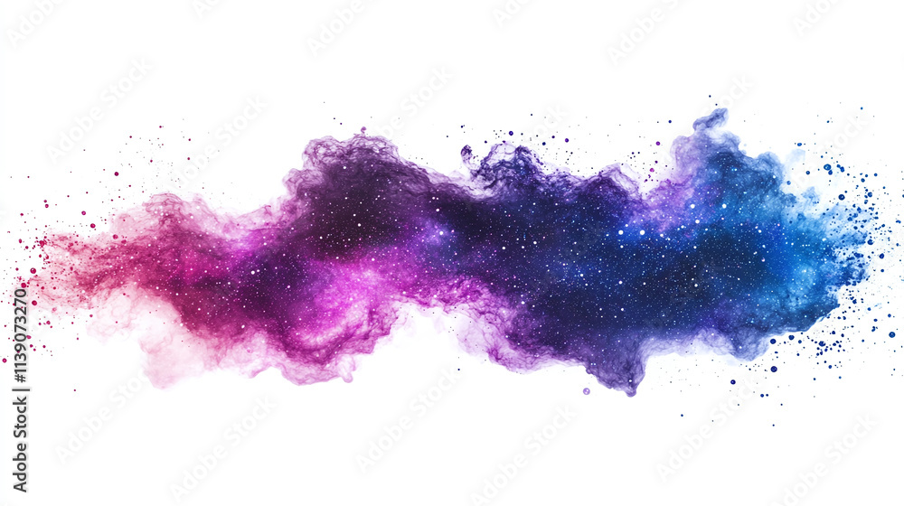 Blue, purple and pink galaxy isolated on white background. cosmos space or universe astronomy illustration, graphic design element, abstract nebula shape. Blue, purple and pink galaxy isolated on white background. cosmos space or universe astronomy illustration, graphic design element, abstract nebula shape.