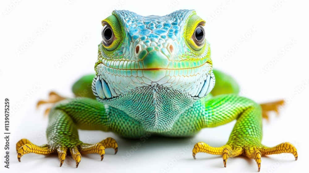 Obraz premium beautiful iguana clipart isolated on a white background iguana