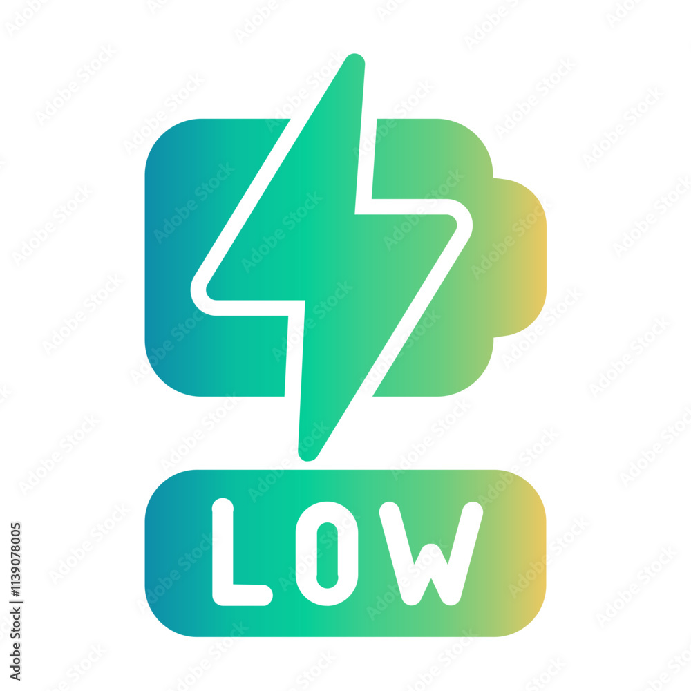 low battery Gradient icon low battery Gradient icon