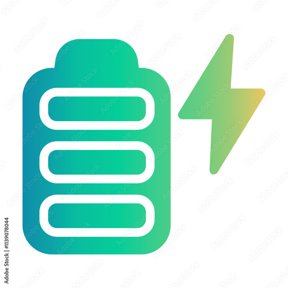 Obraz premium battery full Gradient icon