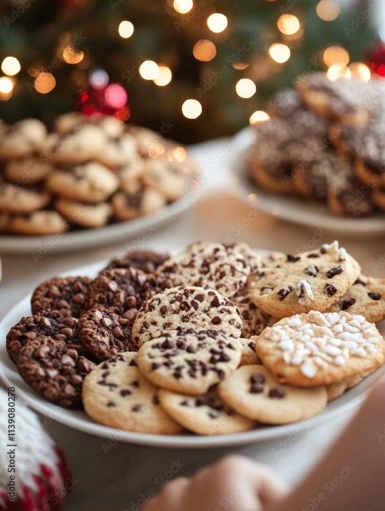 Festive Family Cookie Celebration Holiday Cookies and Warm Ambiance Festive Family Cookie Celebration Holiday Cookies and Warm Ambiance