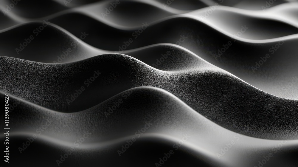 Obraz premium dark wavy shape 3d rende