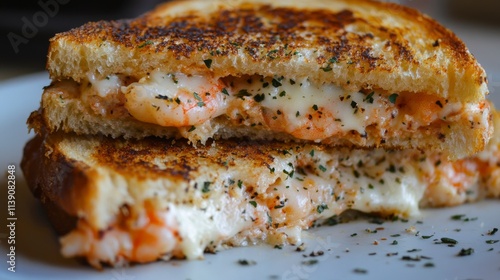 Wallpaper Mural Delicious Shrimp Cheese Sandwich with Golden Crisp on Toasted Bread, Perfect for a Gourmet Snack or Quick Lunch, Ideal for Food Photography and Recipe Inspiration Torontodigital.ca