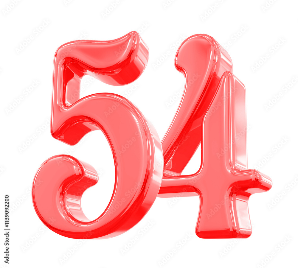 Red Number 54 Red Number 54