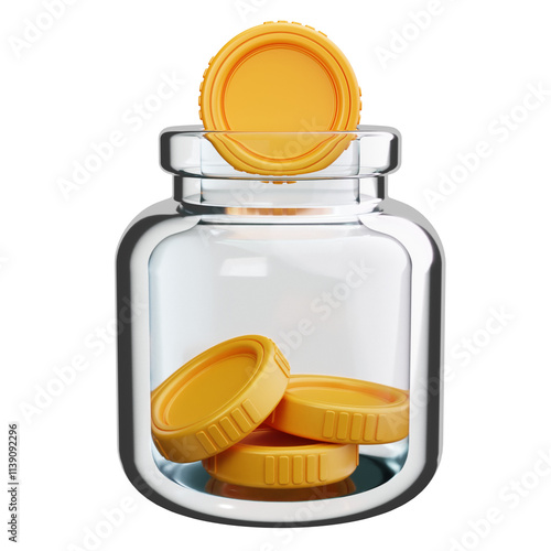 savings 3d render icons