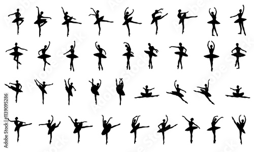 Balerina pose mega bundle icon